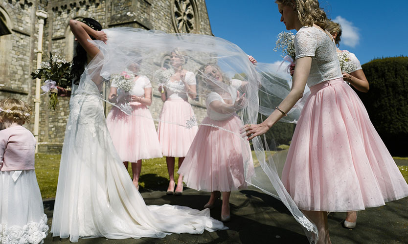 Considérer bien sur la longueur de voile de mariage