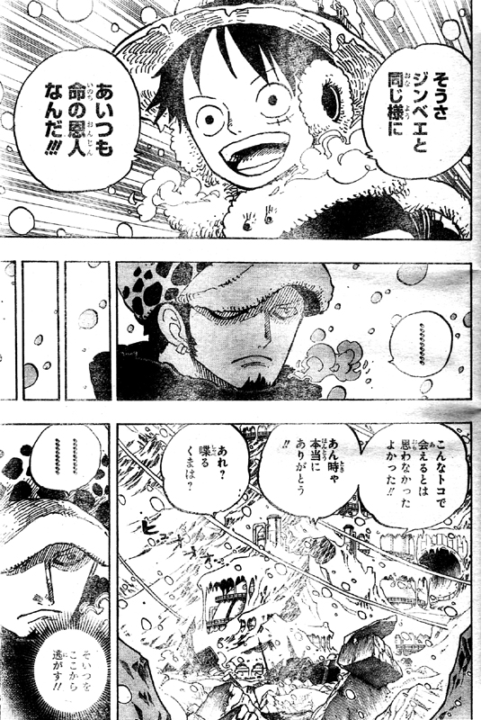 トラファルガー・ローは命の恩人だと言うルフィ