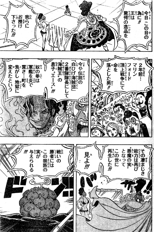 今や伝説の白ひげ海賊団2番隊隊長にして海賊王ゴール・D・ロジャーの息子ポートガス・D・エースのメラメラの実