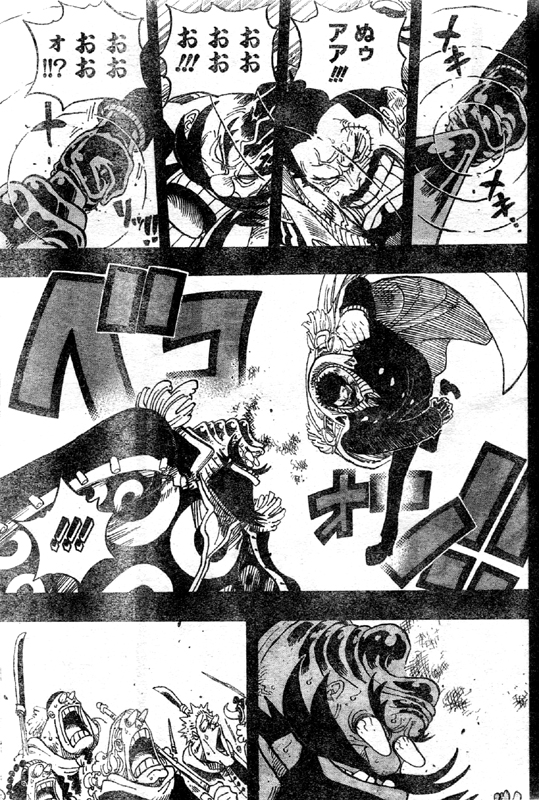 モンキー・D・ガープ対チンジャオ武装色覇王色覇気