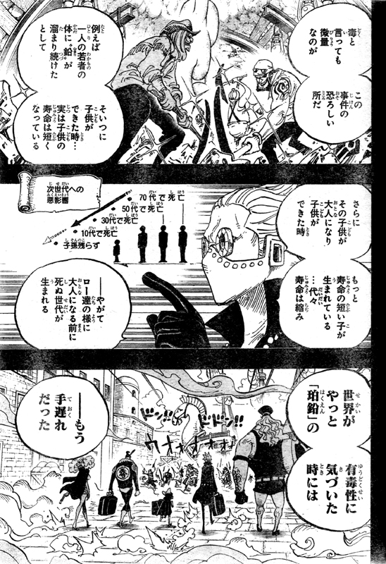 トラファルガー・ロー珀鉛病コラソンすぐには人体に影響のないレベル放射能