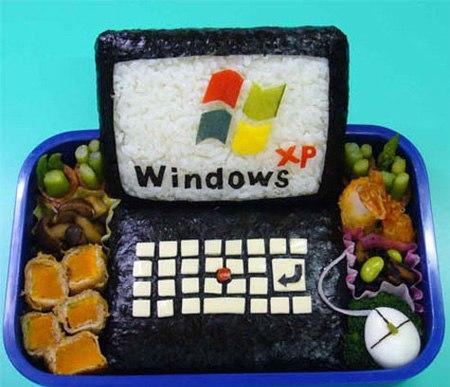 食べ物アート Windows XP ノート型パソコン弁当