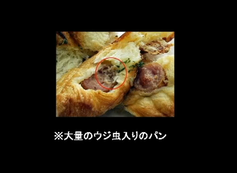 汚染されすぎている韓国産食品:大量のウジ虫入りのパン